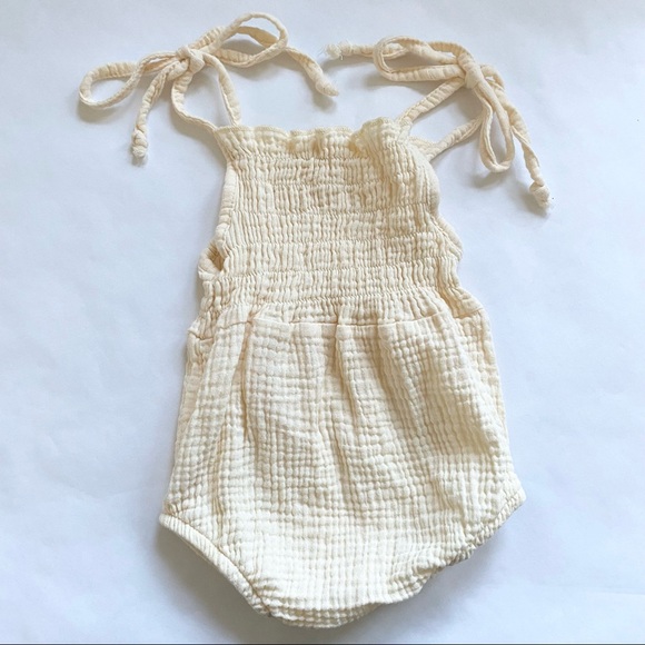 Althea Cotton Baby Romper 0-3M | Boho Baby Summer - Picture 2 of 5